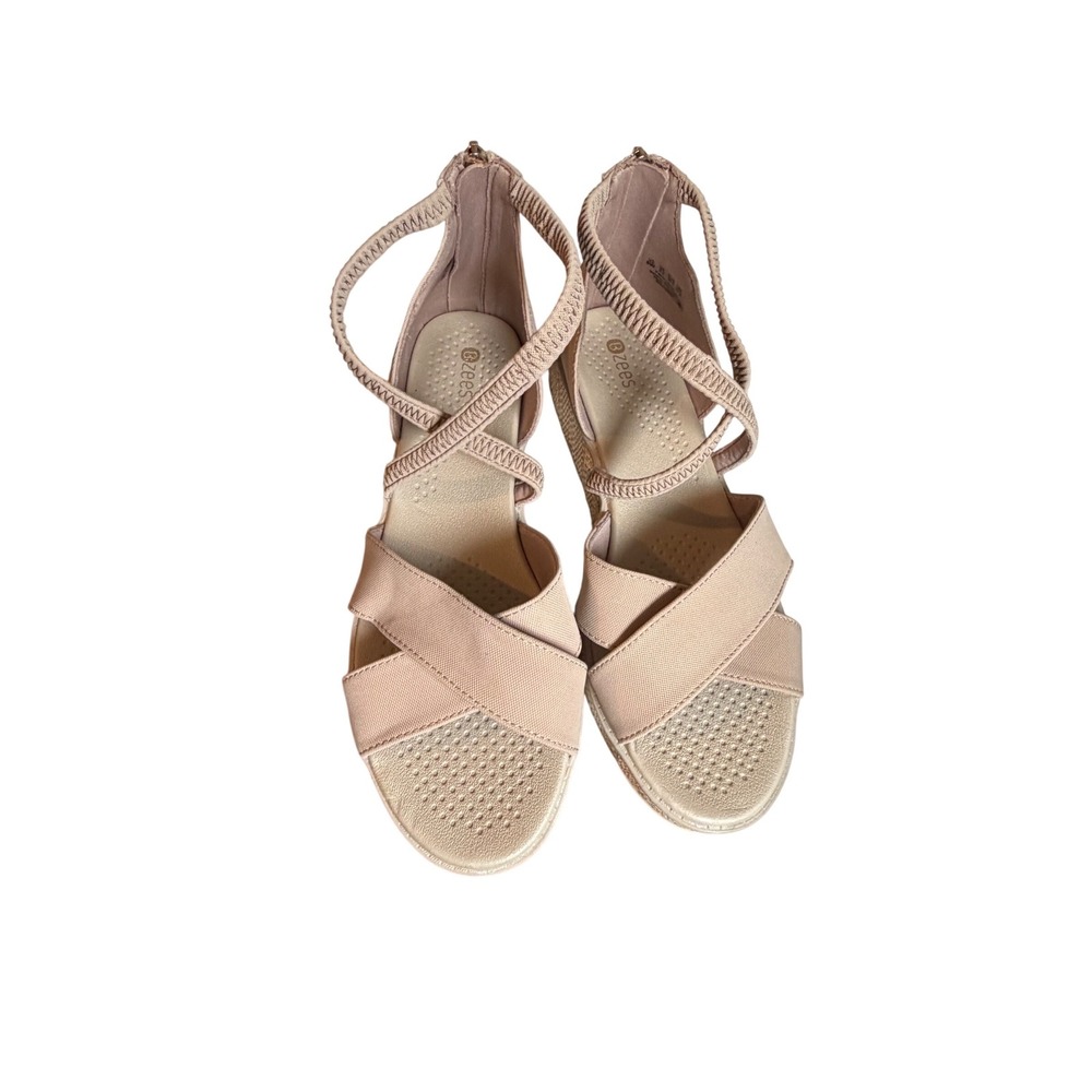 Bzees Bali Sand Womens 8W Blush Strappy Wedge DO NOT BUY